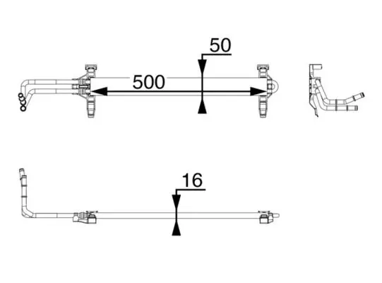 Eļļas radiators, Motoreļļa MAHLE CLC81000P