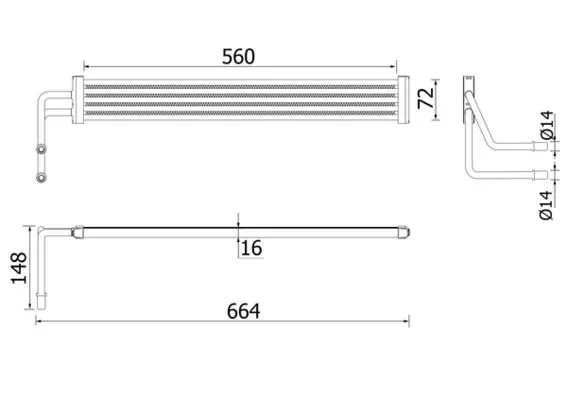 Eļļas radiators, Stūres vadība MAHLE CLC97000P
