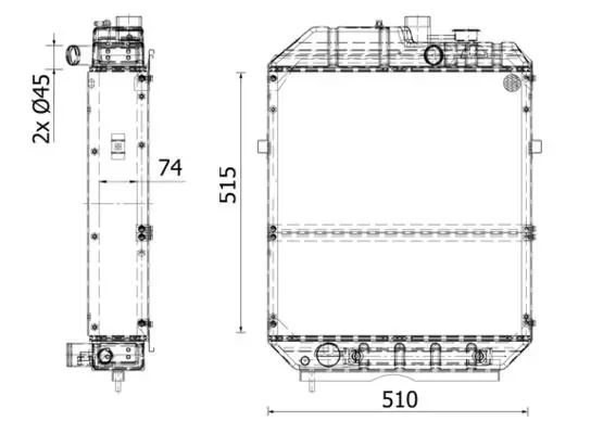 Radiators, Motora dzesēšanas sistēma MAHLE CR2282000S