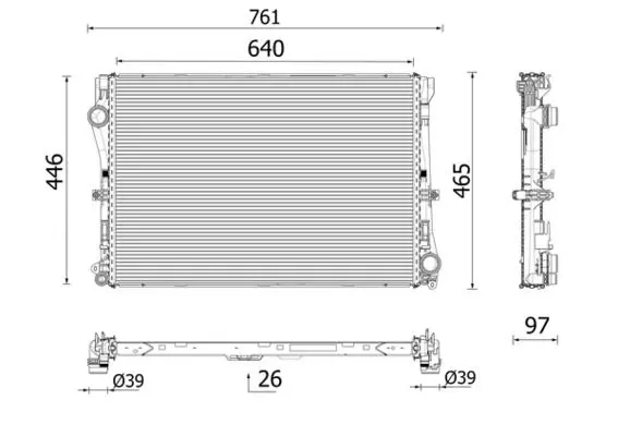 Radiators, Motora dzesēšanas sistēma MAHLE CR2640001P