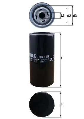 Filter, operating hydraulics MAHLE HC175