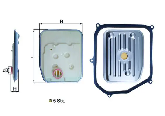 Hidrofiltrs, Automātiskā pārnesumkārba MAHLE HX147KIT