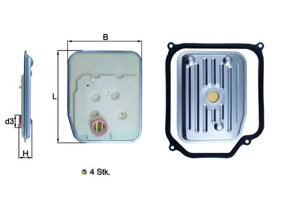 Hidrofiltrs, Automātiskā pārnesumkārba MAHLE HX147KIT1