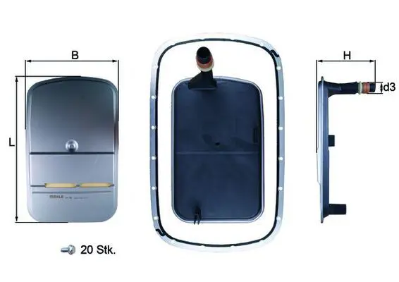 Hidrofiltrs, Automātiskā pārnesumkārba MAHLE HX159KIT