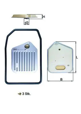 Hidrofiltrs, Automātiskā pārnesumkārba MAHLE HX163KIT