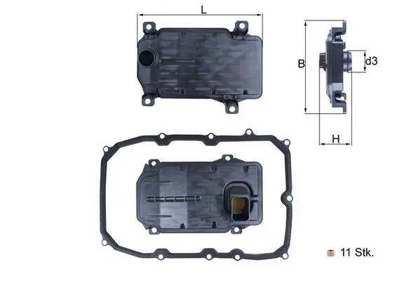 Hidrofiltrs, Automātiskā pārnesumkārba MAHLE HX187KIT