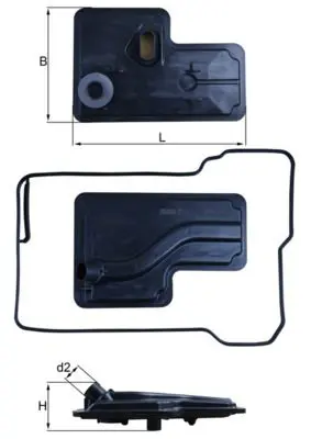 Hydraulic Filter, automatic transmission MAHLE HX270D