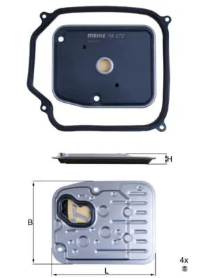 Hydraulic Filter Automatic Transmission MAHLE HX272D1