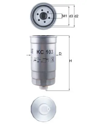 Degvielas filtrs MAHLE KC103
