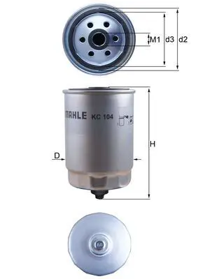 Degvielas filtrs MAHLE KC104