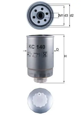 Degvielas filtrs MAHLE KC140