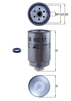 Degvielas filtrs MAHLE KC17D