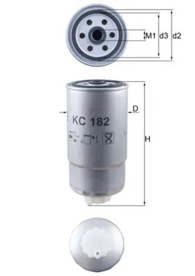 Degvielas filtrs MAHLE KC182