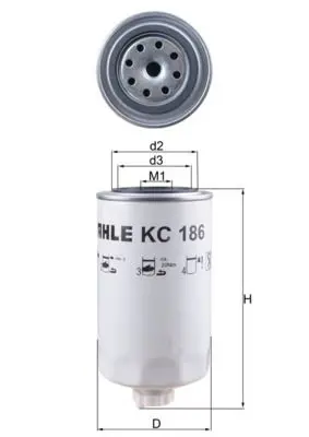 Degvielas filtrs MAHLE KC186