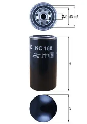 Degvielas filtrs MAHLE KC188