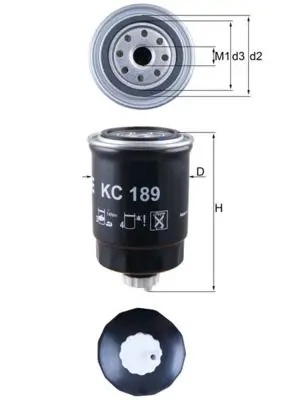 Degvielas filtrs MAHLE KC189