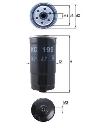 Degvielas filtrs MAHLE KC199
