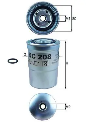 Degvielas filtrs MAHLE KC208