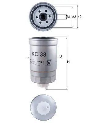 Degvielas filtrs MAHLE KC38
