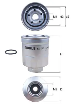 Degvielas filtrs MAHLE KC389D