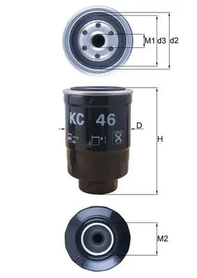 Degvielas filtrs MAHLE KC46
