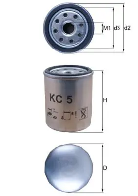 Degvielas filtrs MAHLE KC5