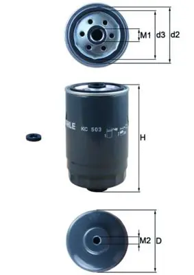Degvielas filtrs MAHLE KC503D