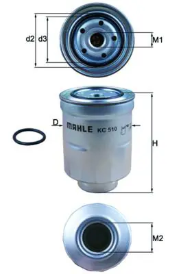 Degvielas filtrs MAHLE KC510D