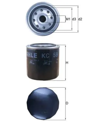Degvielas filtrs MAHLE KC59