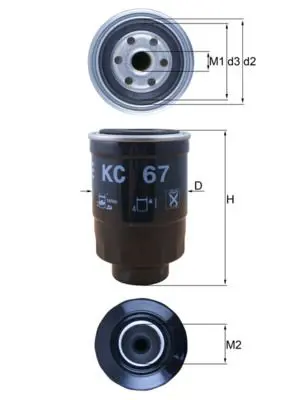 Degvielas filtrs MAHLE KC67