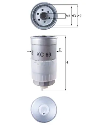 Degvielas filtrs MAHLE KC69