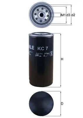 Degvielas filtrs MAHLE KC7