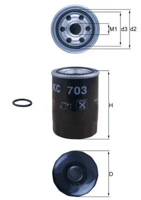 Degvielas filtrs MAHLE KC703D