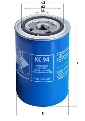 Degvielas filtrs MAHLE KC94