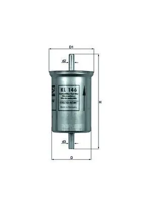 Degvielas filtrs MAHLE KL146