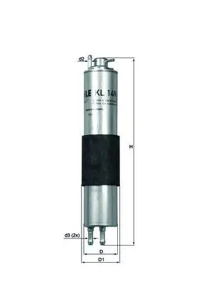 Degvielas filtrs MAHLE KL149