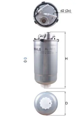 Degvielas filtrs MAHLE KL1571D