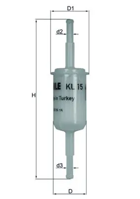 Degvielas filtrs MAHLE KL15OF
