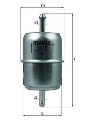 Degvielas filtrs MAHLE KL18OF