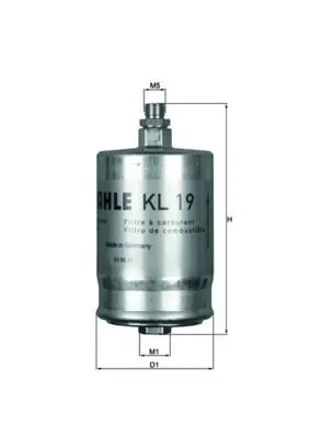 Degvielas filtrs MAHLE KL19