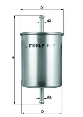 Degvielas filtrs MAHLE KL2