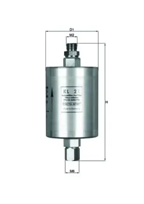 Degvielas filtrs MAHLE KL21