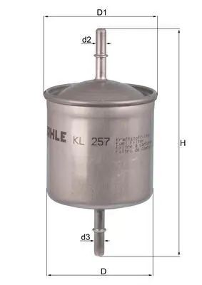 Degvielas filtrs MAHLE KL257