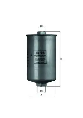 Degvielas filtrs MAHLE KL28