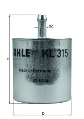 Degvielas filtrs MAHLE KL315