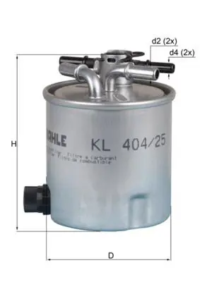 Degvielas filtrs MAHLE KL40425