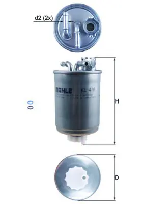 Degvielas filtrs MAHLE KL410D