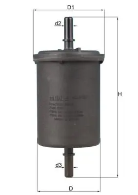 Degvielas filtrs MAHLE KL4161