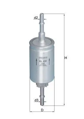 Degvielas filtrs MAHLE KL458