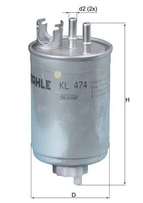 Degvielas filtrs MAHLE KL474